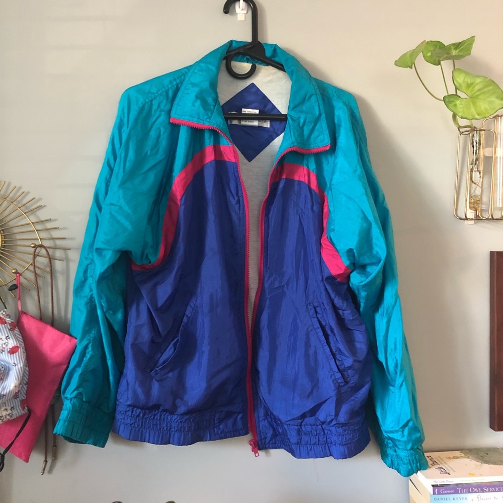 Retro 80s Neon Windbreaker